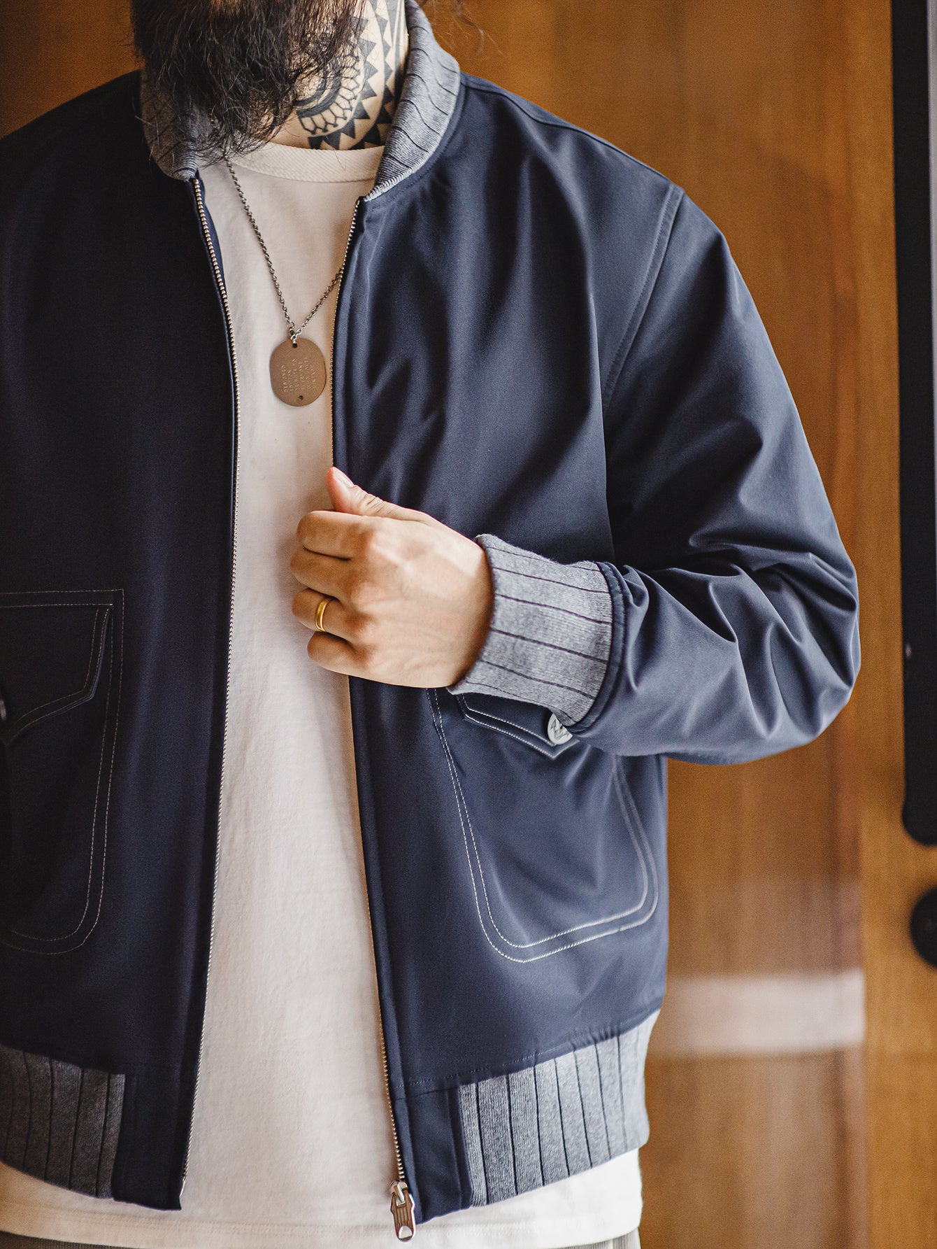 Retro Color Blocking Bomber Jacket - Casual Stylish Men's Outdoor Coat As Gift