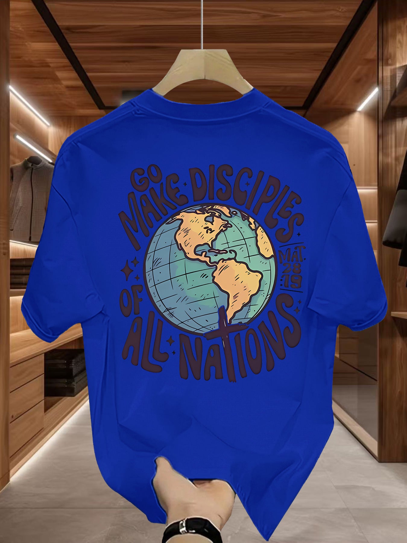 Men's Global Mission T-Shirt - Beige World Peace Tee with \