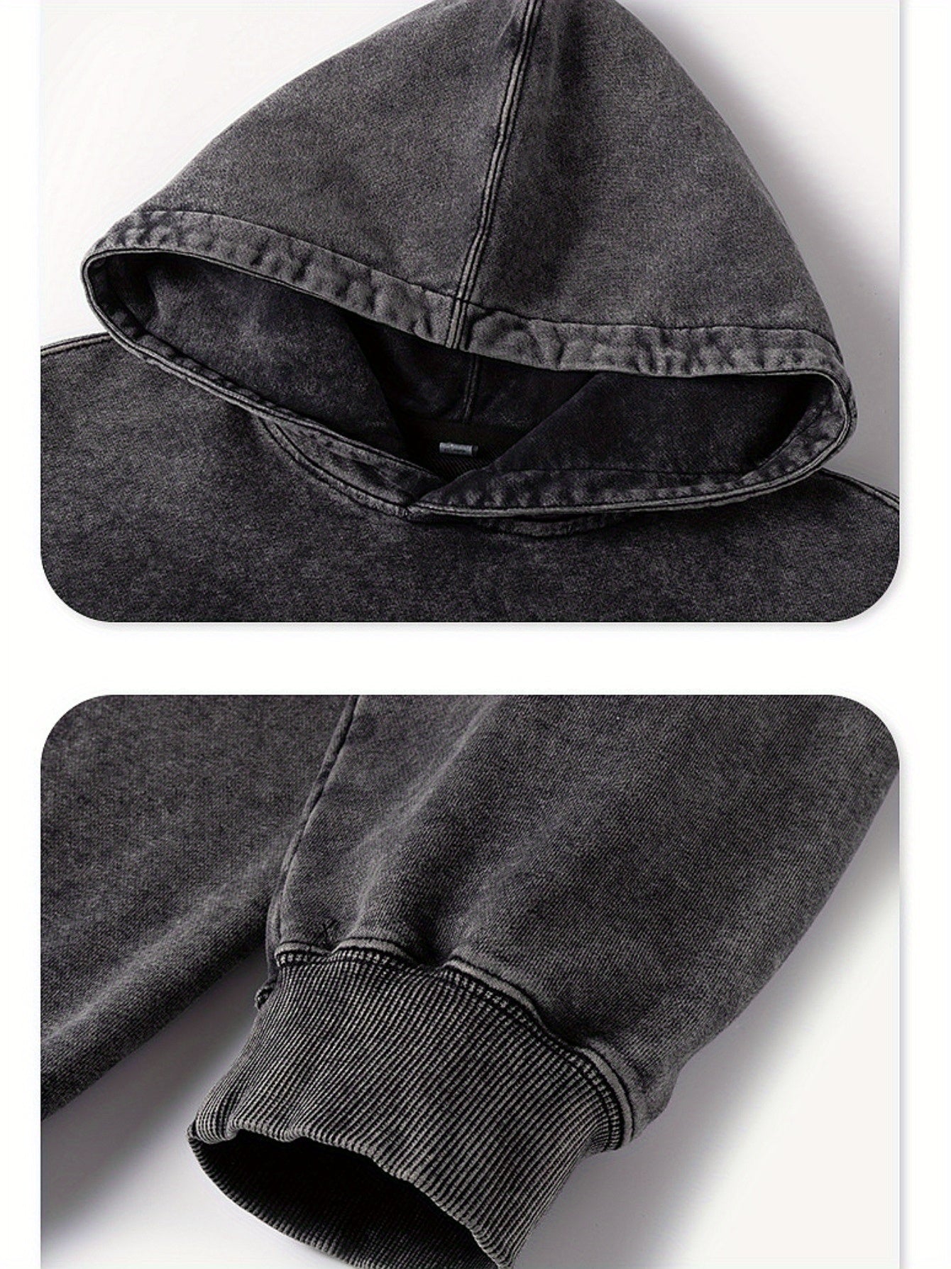 Custom Washed Unisex Hoodie For Lover Gift Thickened Customizable Men'S Pure Pocket Hoodie