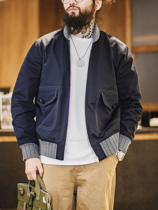 Retro Color Blocking Bomber Jacket - Casual Stylish Men's Outdoor Coat As Gift