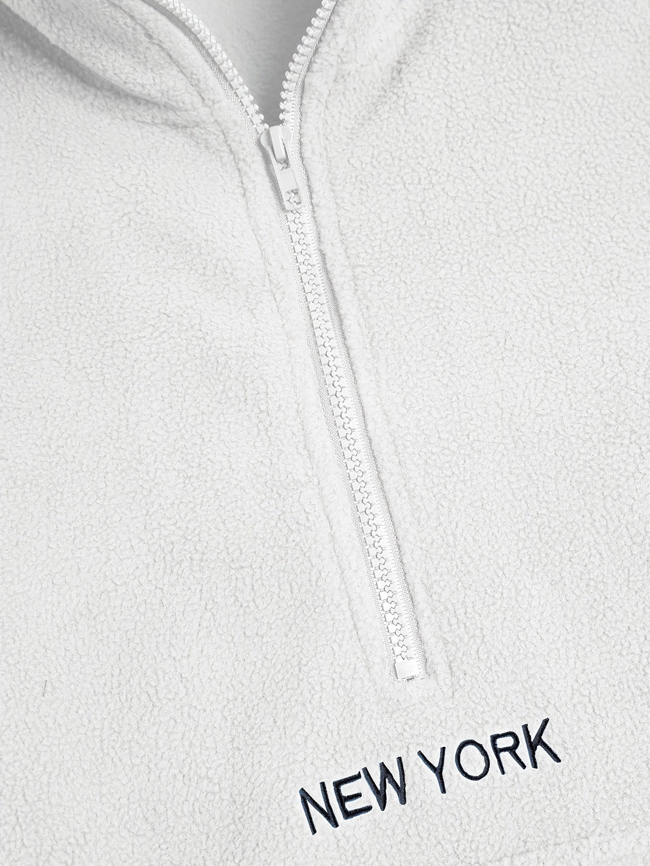 Men's Fluffy Fleece Hooded Sweatshirt with New York City Lettering & Blue