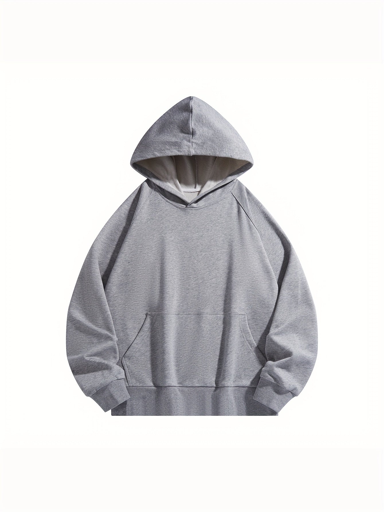 4pcs Solid Color Hoodies with Kangaroo Pocket - Casual & Sporty Men's Pullover Sweatshirts for Fall