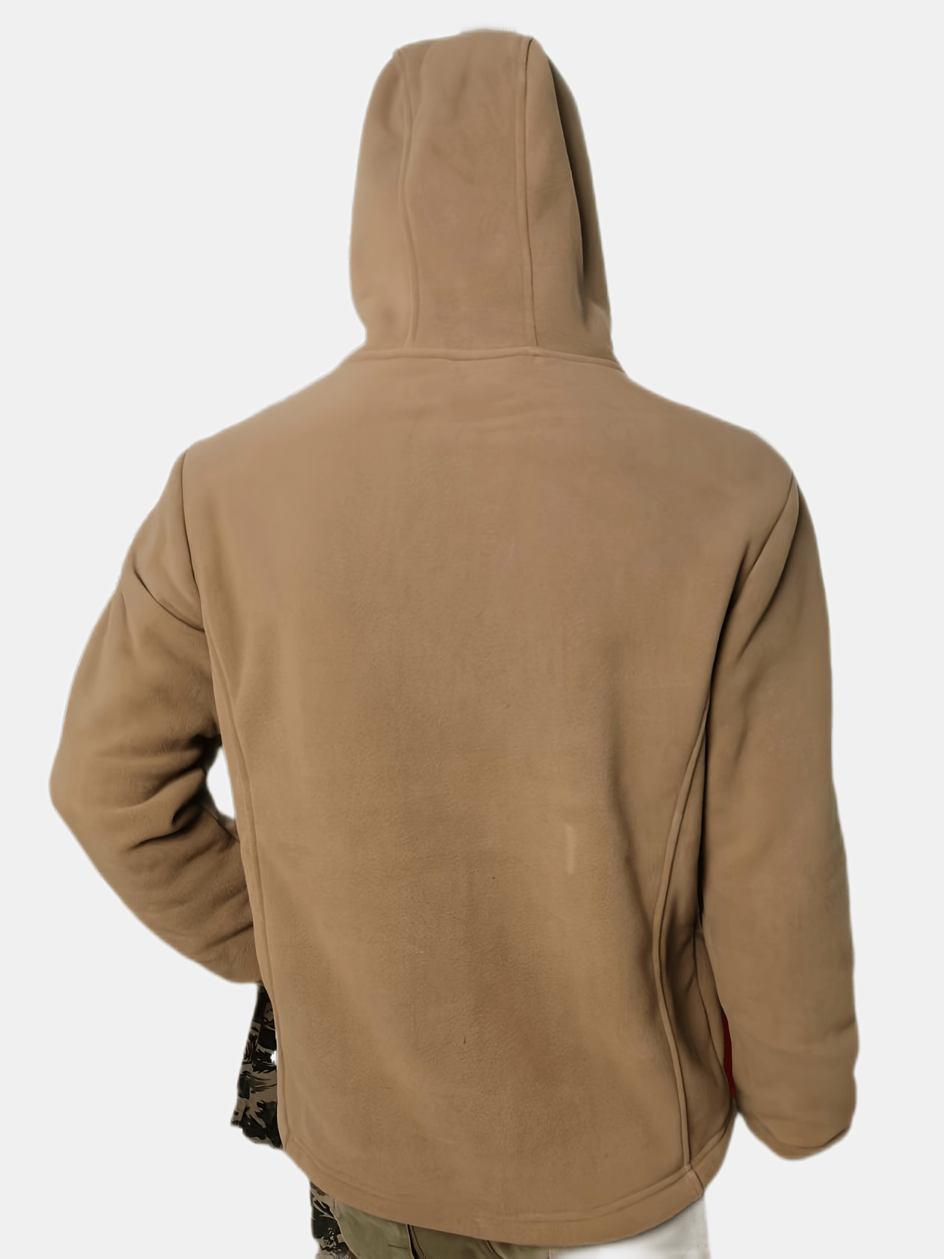 Men'S Casual Hooded Jacket, Polyester Long Sleeve Zip Up Hoodie with Pockets