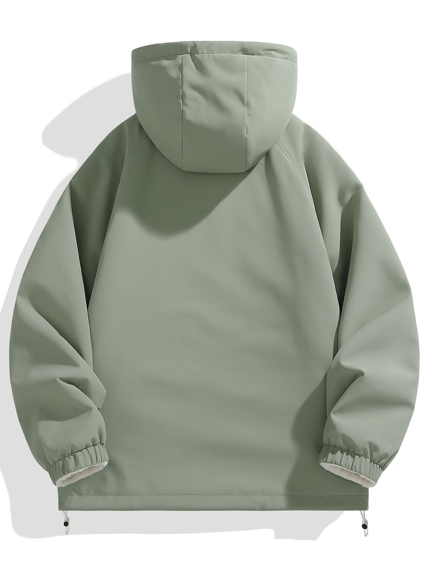 Men's and Unisex Reversible Hooded Jacket - Zip Closure, Flap Front Design