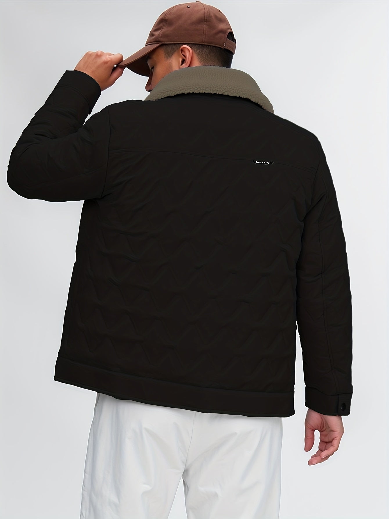 Winter Short-Length Winter Coat - Thickened Jacket with Full-Zip Closure