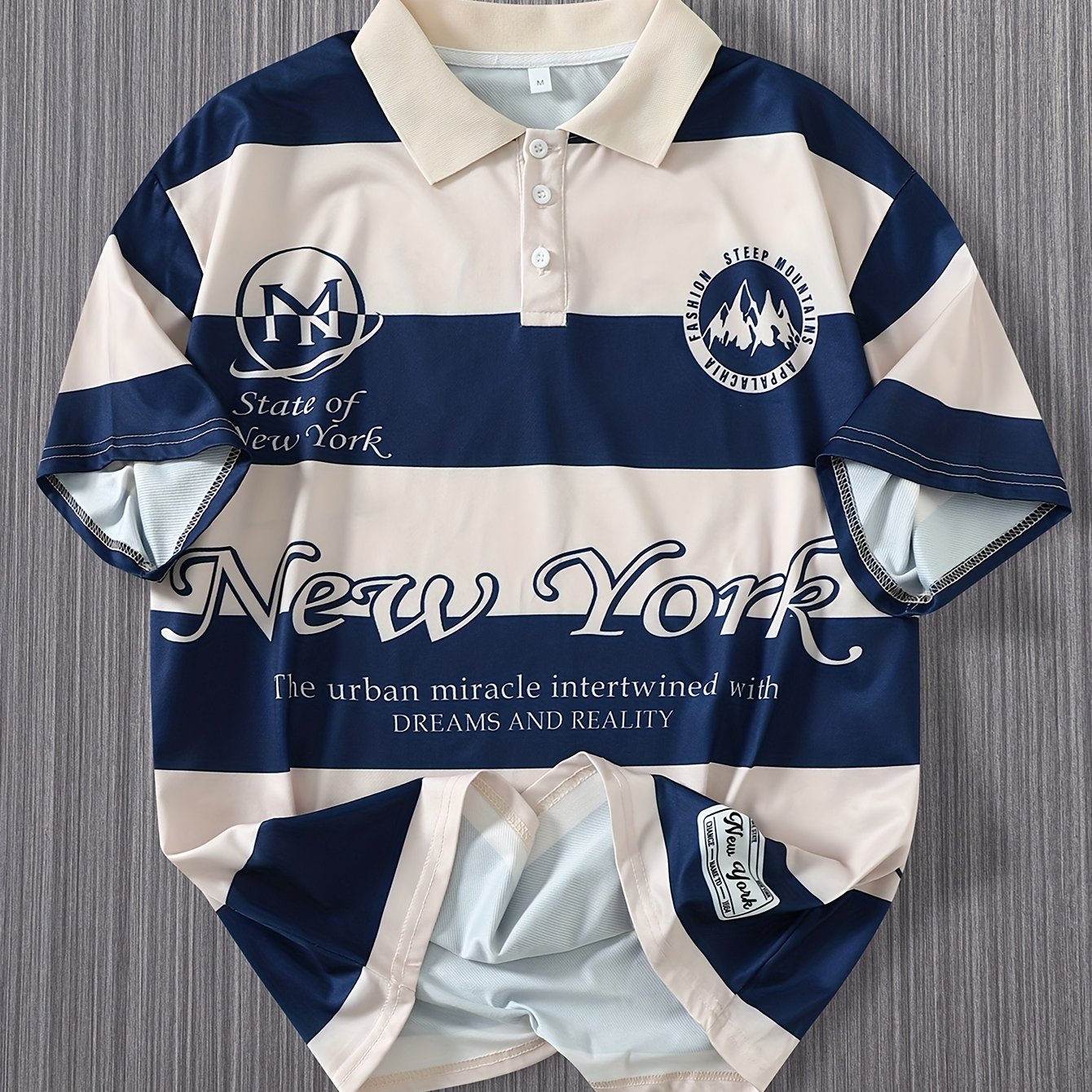 The 2025 New Blue And White Striped Short-Sleeve Polo Shirt Features a Stylish Collar Design