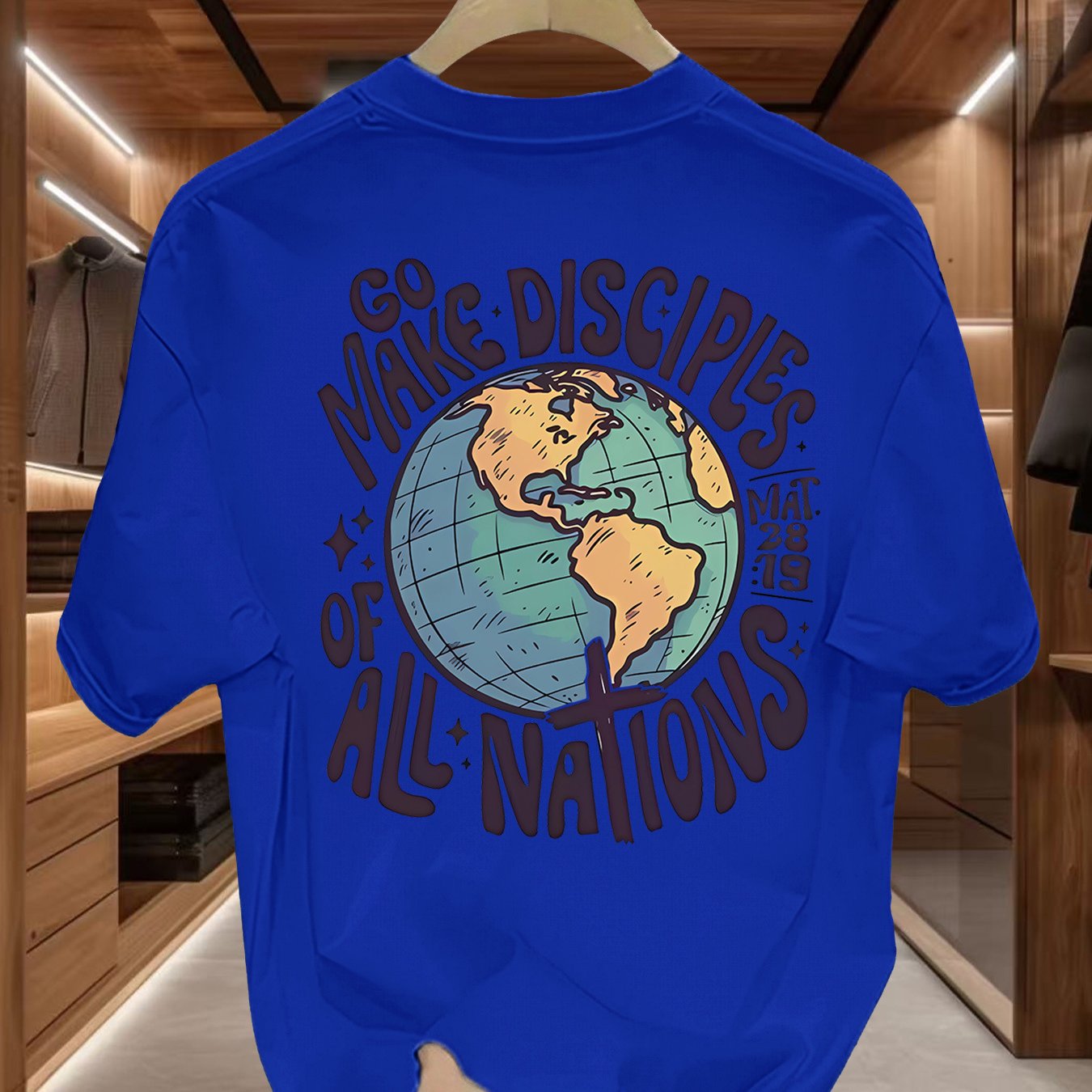 Men's Global Mission T-Shirt - Beige World Peace Tee with \