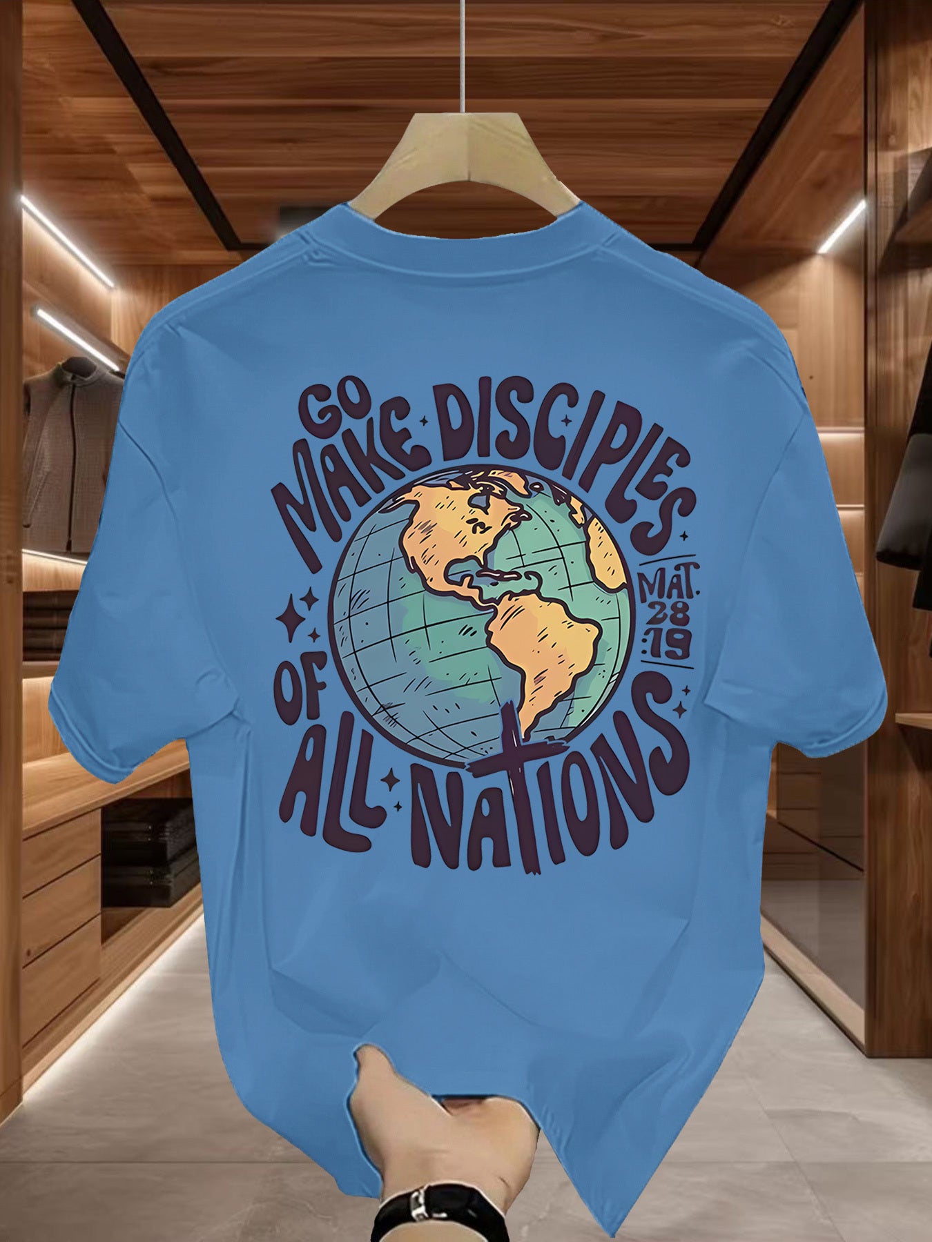 Men's Global Mission T-Shirt - Beige World Peace Tee with \