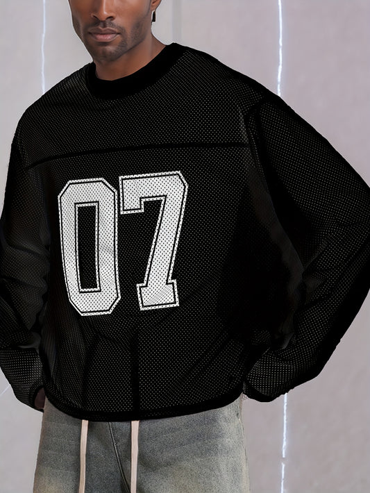 Football Jersey Number 07 - Breathable Mesh Soccer Training Shirt with Numbered Back