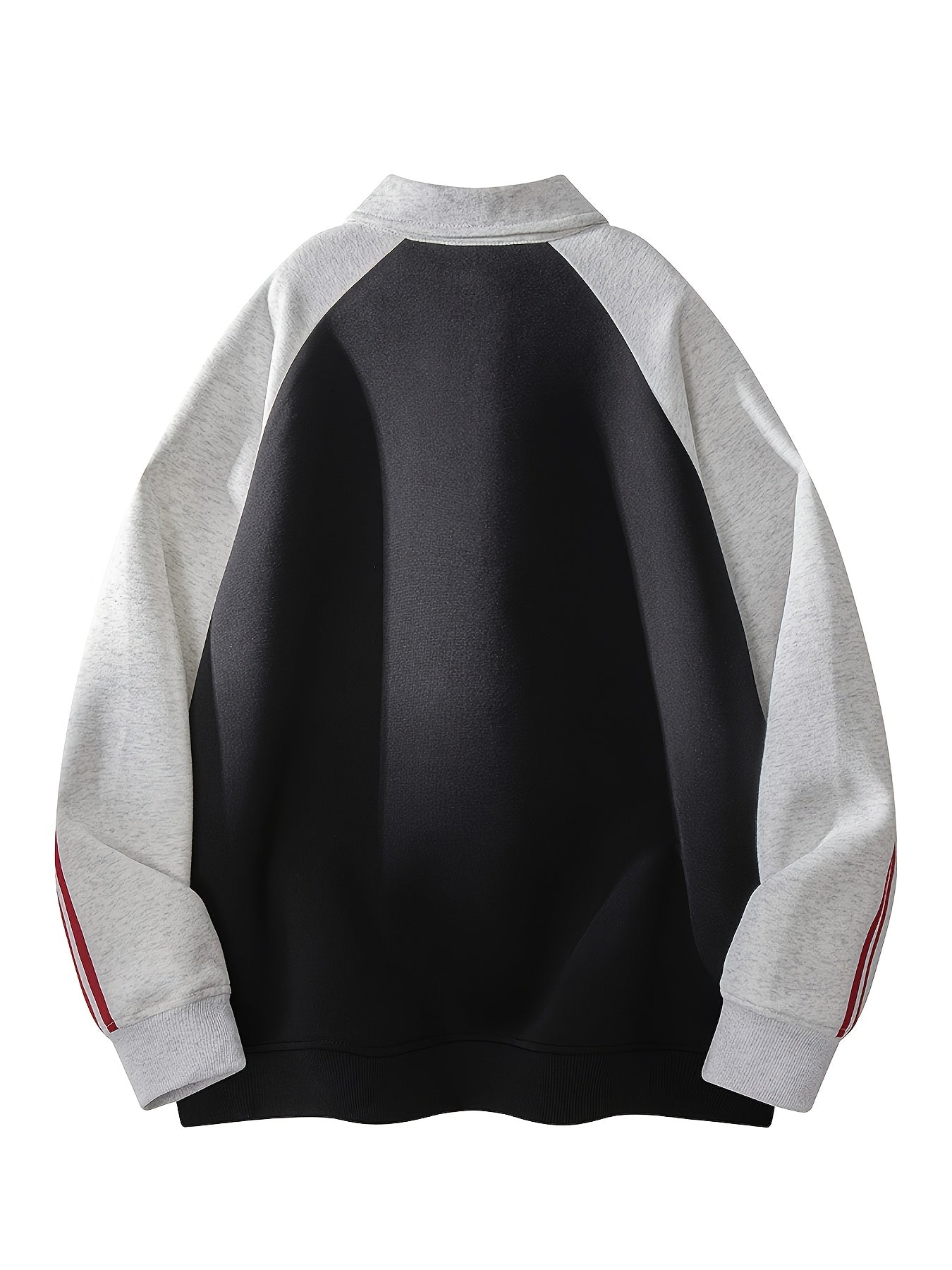 Men's & Women's Color-Block Striped Polo Shirt \u002F Loose Fit Zip-Up Hoodie with Contrast Collar