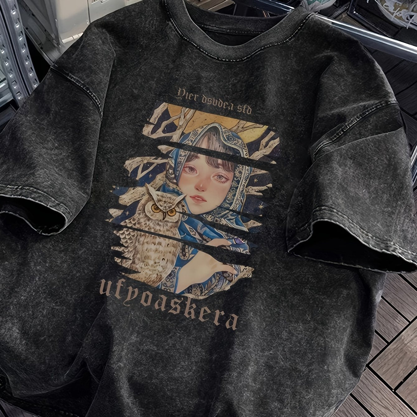Vintage T-Shirt Retro Classic Vintage Black Washed Short-Sleeve T-Shirt | Essential for Summer