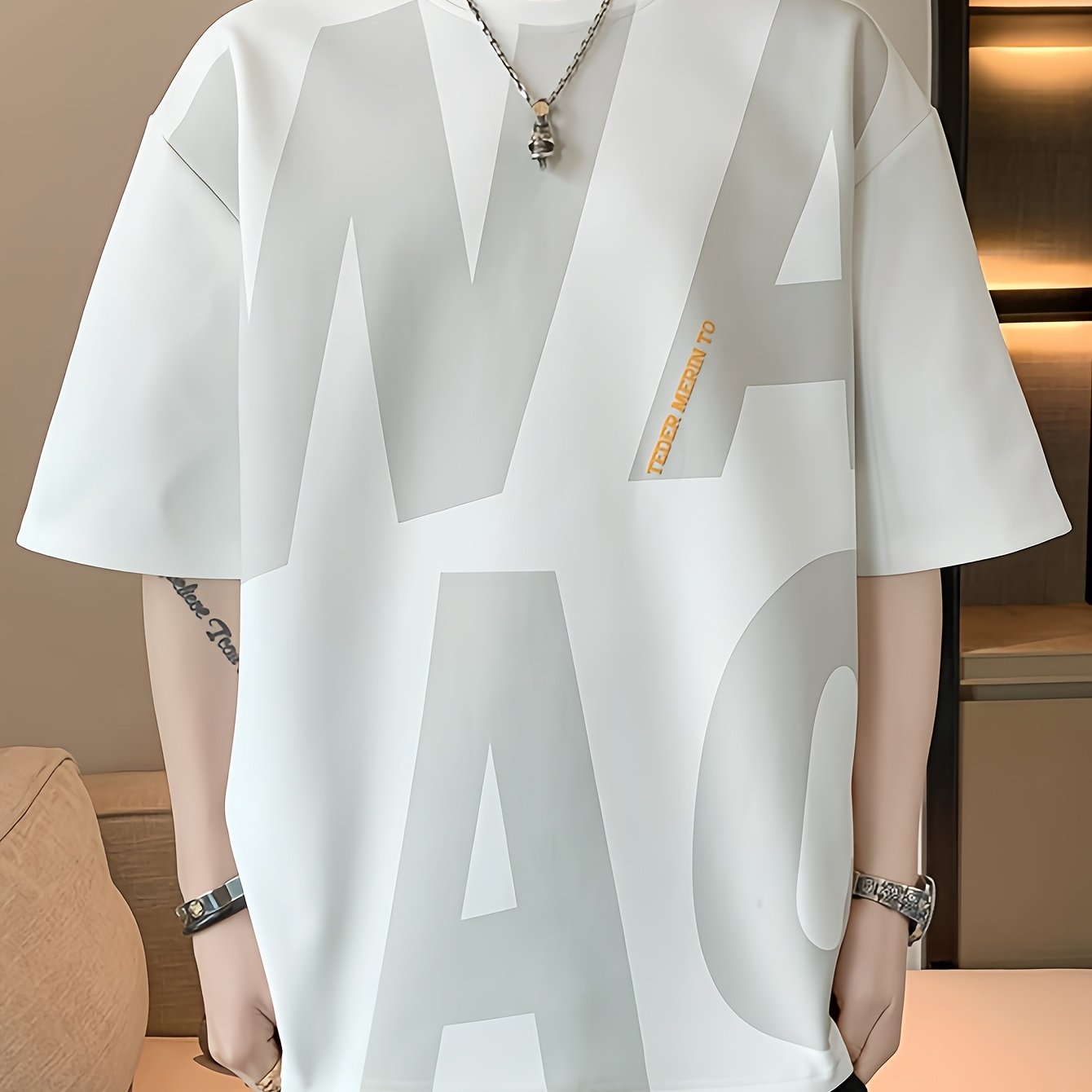 Men's Loose Fit Summer Graphic T-Shirt - \