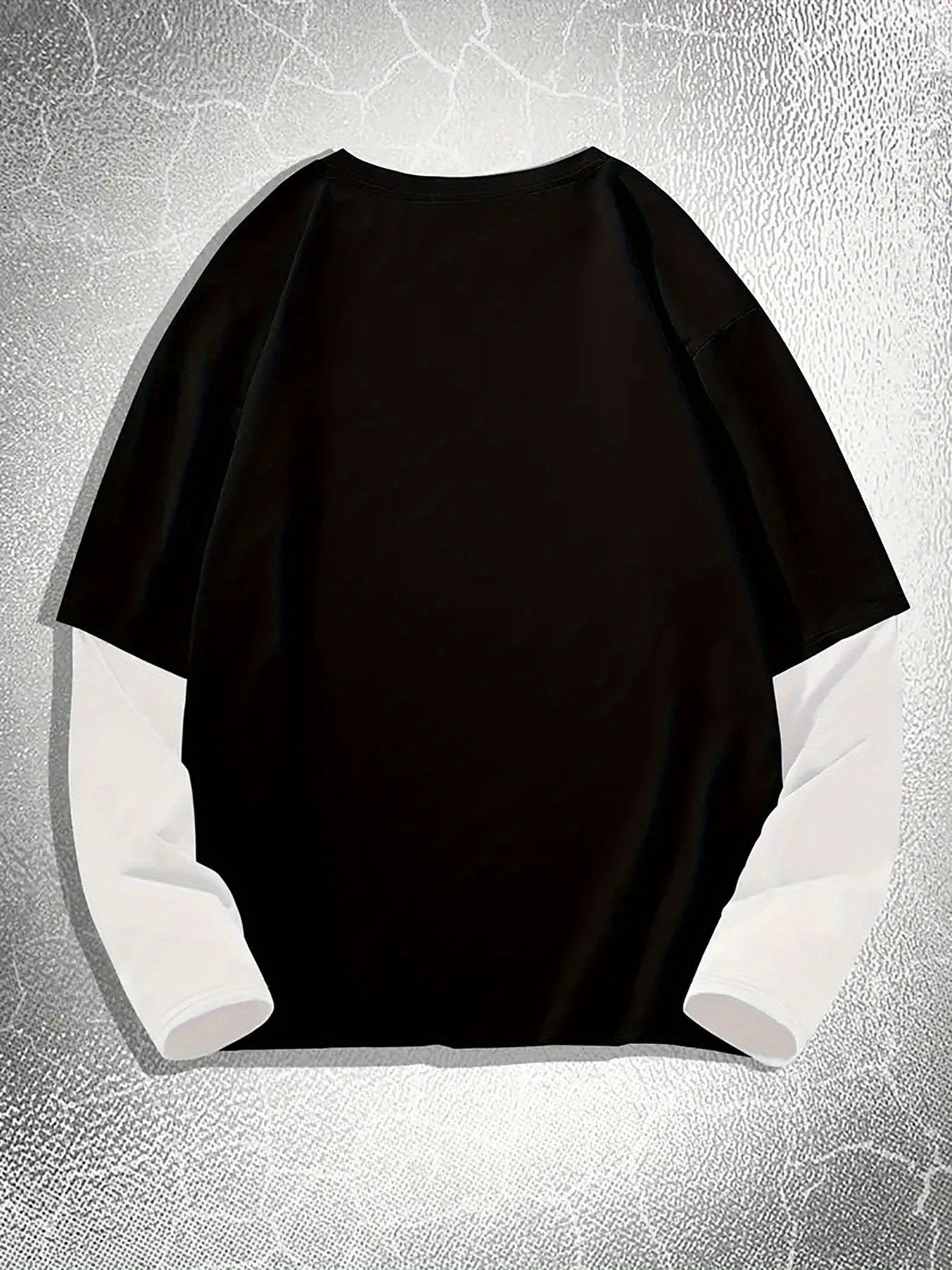 Geometric T-Shirt Polyester Men's Casual Long Sleeve T-Shirt | Geometric Print, Loose Fit, Round Neck, Machine Washable