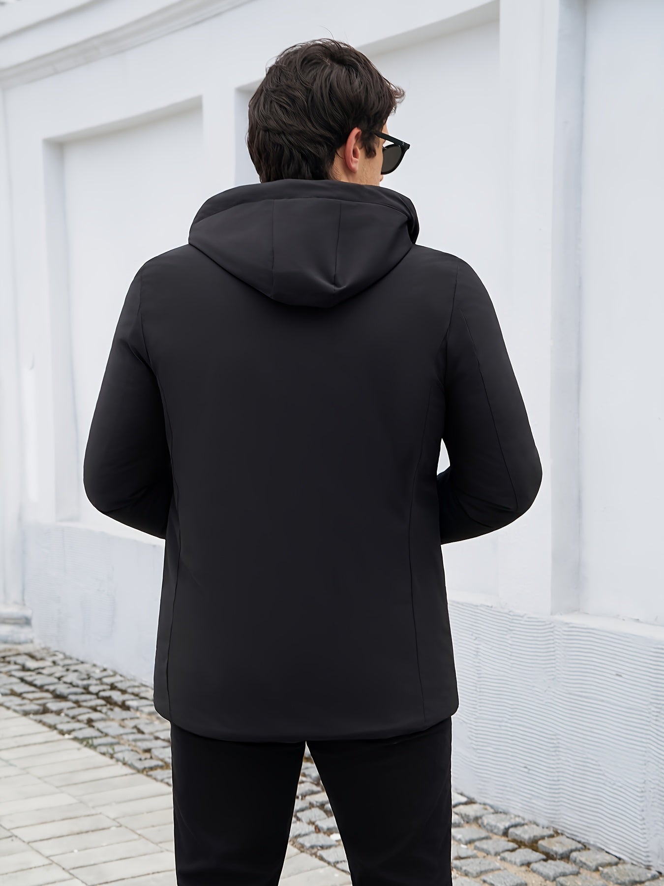 Men's Formal Winter Coat Polyester-Filled Men's Long Formal Coat - Winter Parka with Zipper Closure