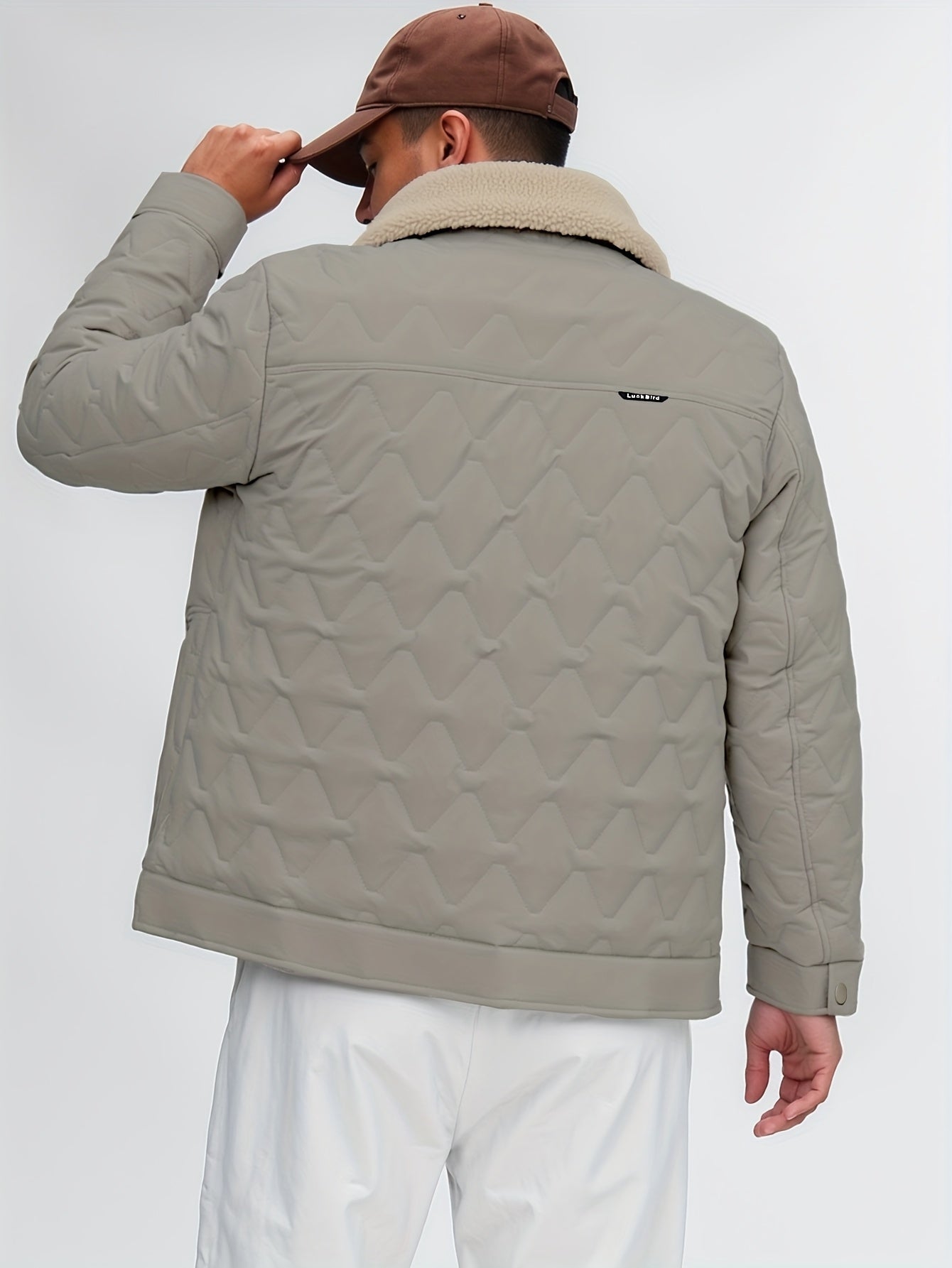 Winter Short-Length Winter Coat - Thickened Jacket with Full-Zip Closure