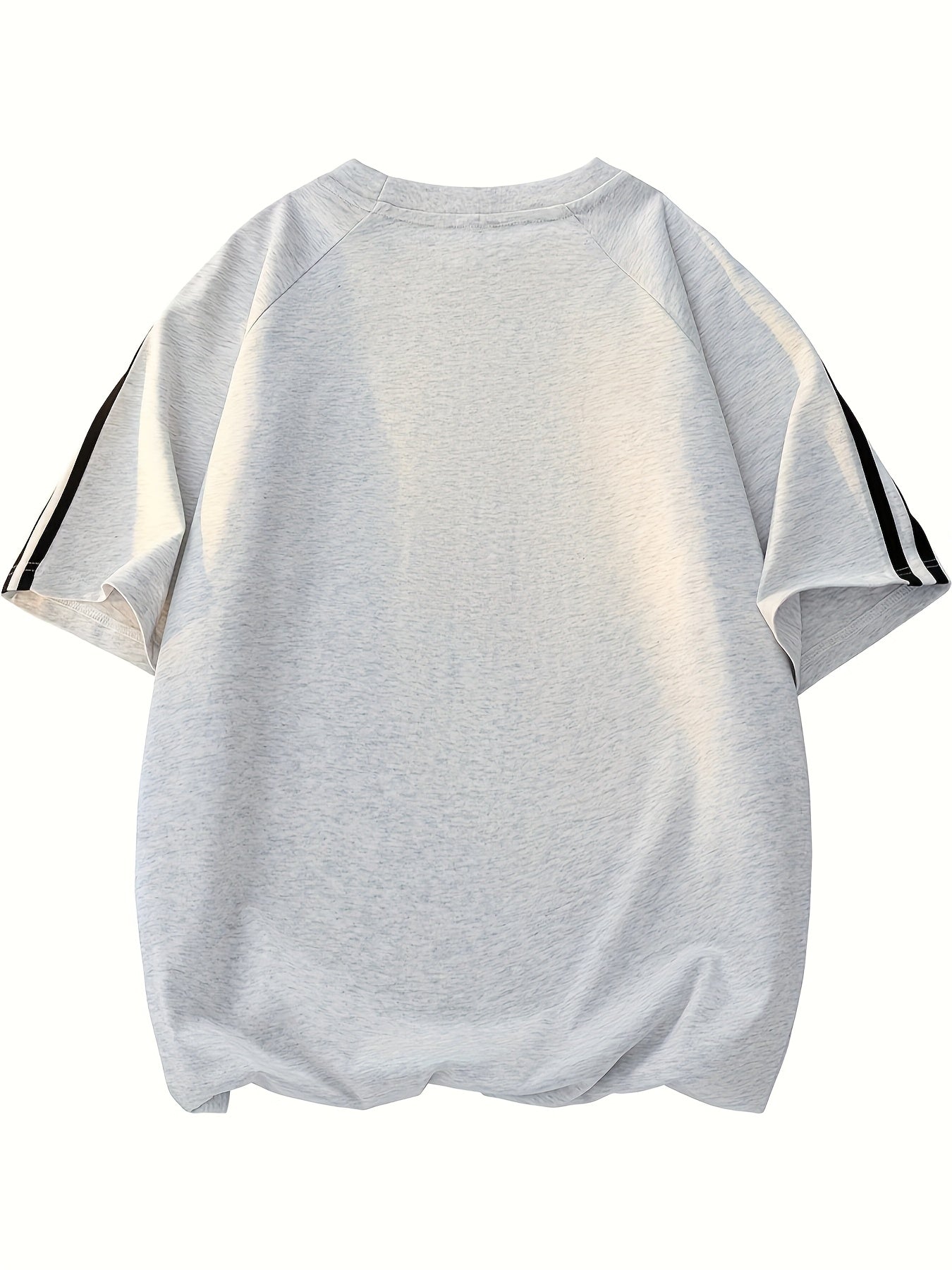 2pcs Men'S & Women'S Short Sleeve T-Shirts with Side Stripes - Comfortable Lightweight Polyester