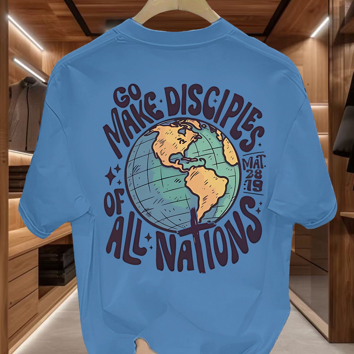 Men's Global Mission T-Shirt - Beige World Peace Tee with \