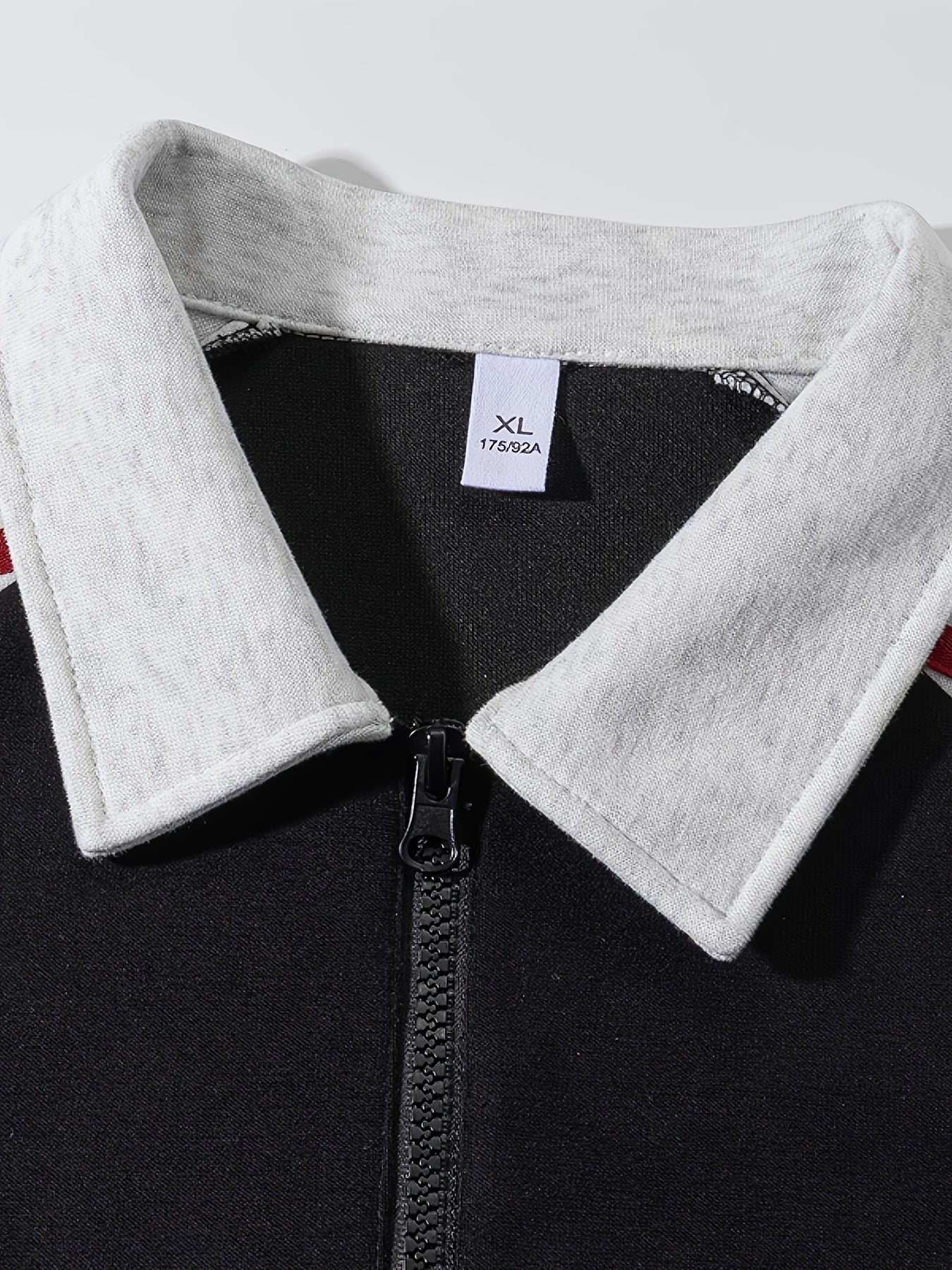 Men's & Women's Color-Block Striped Polo Shirt \u002F Loose Fit Zip-Up Hoodie with Contrast Collar