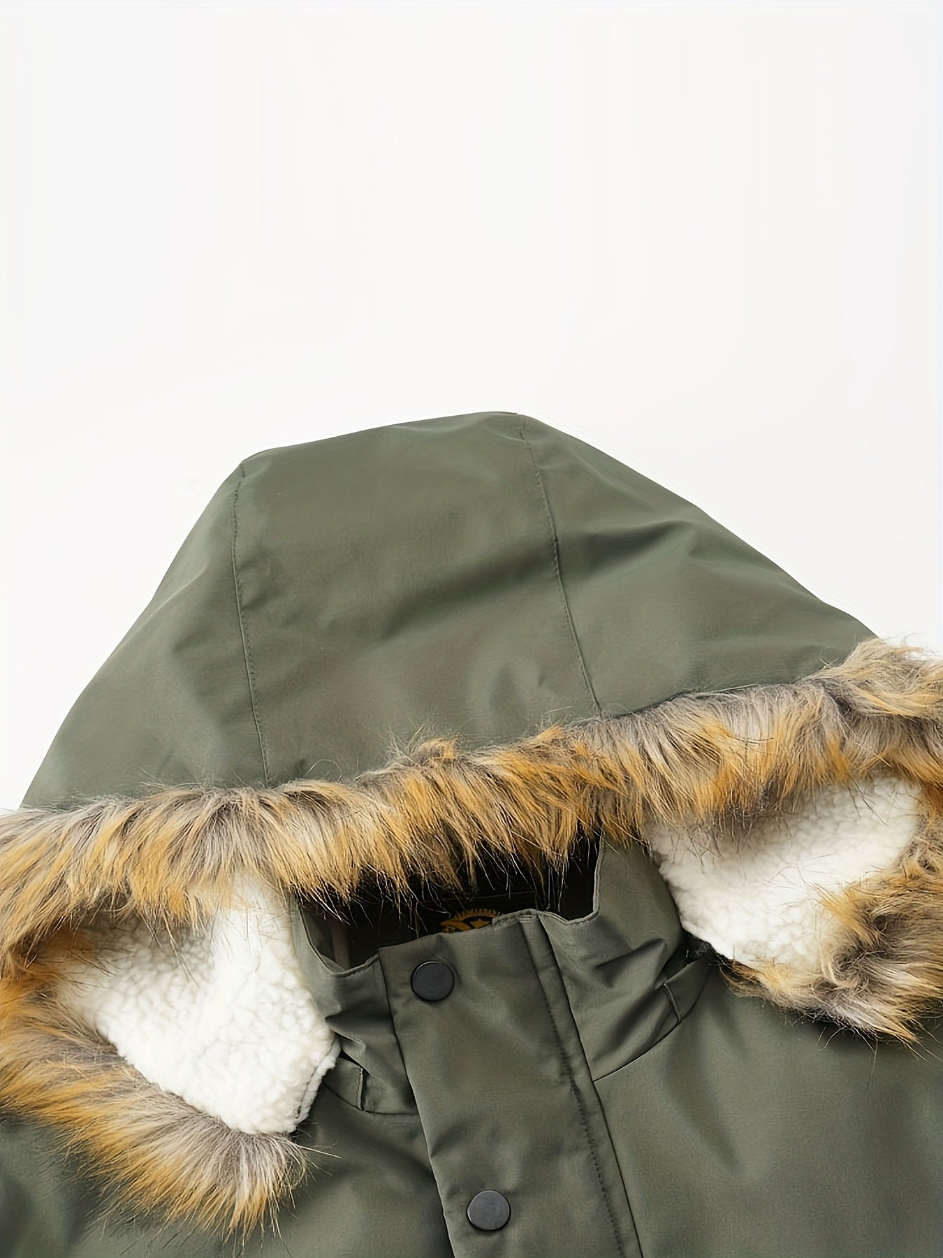 Men'S Winter Hooded Jacket with Fleece Lining - Thickened Zip-Up Coat, Multiple Pockets