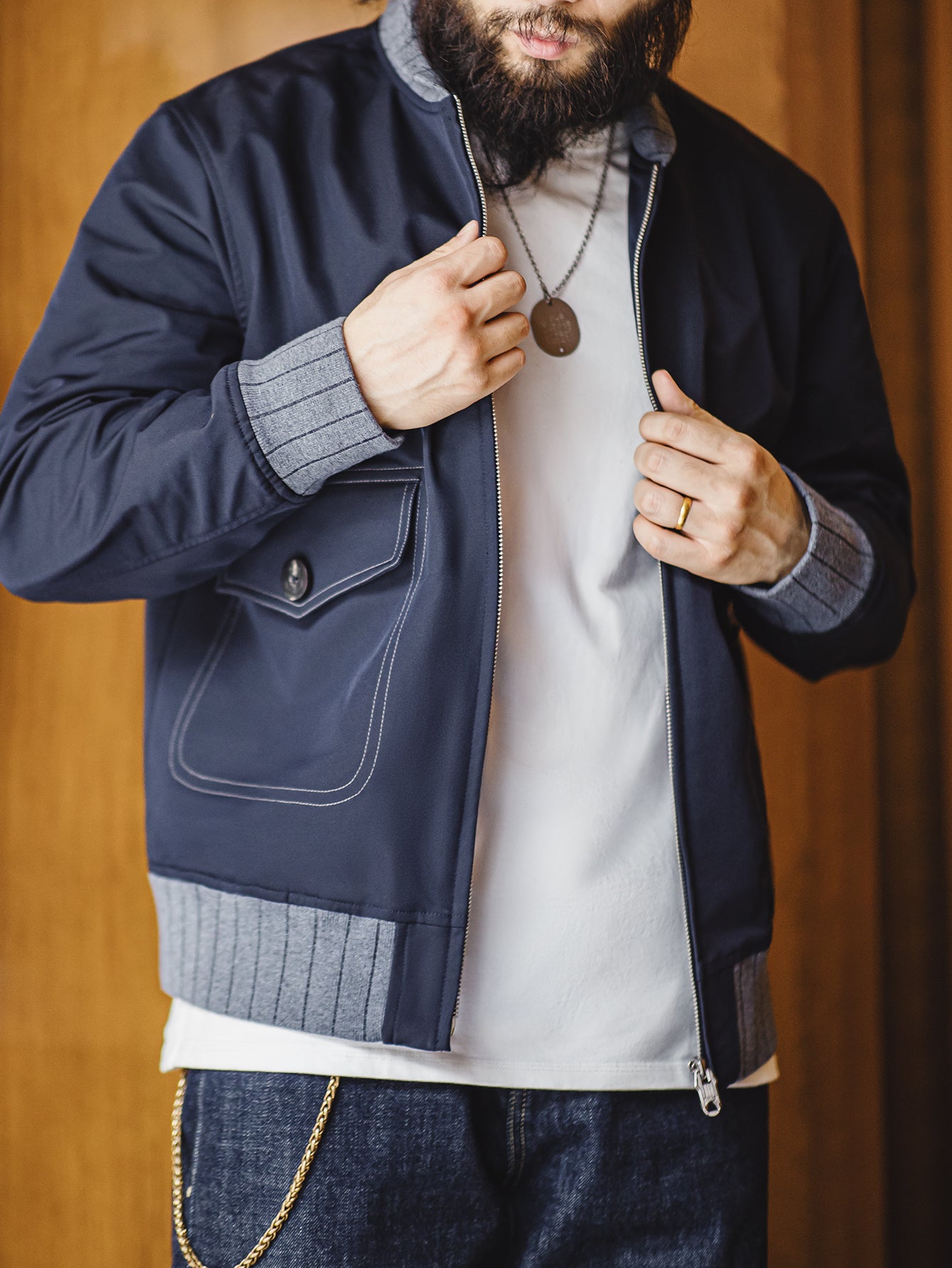 Retro Color Blocking Bomber Jacket - Casual Stylish Men's Outdoor Coat As Gift