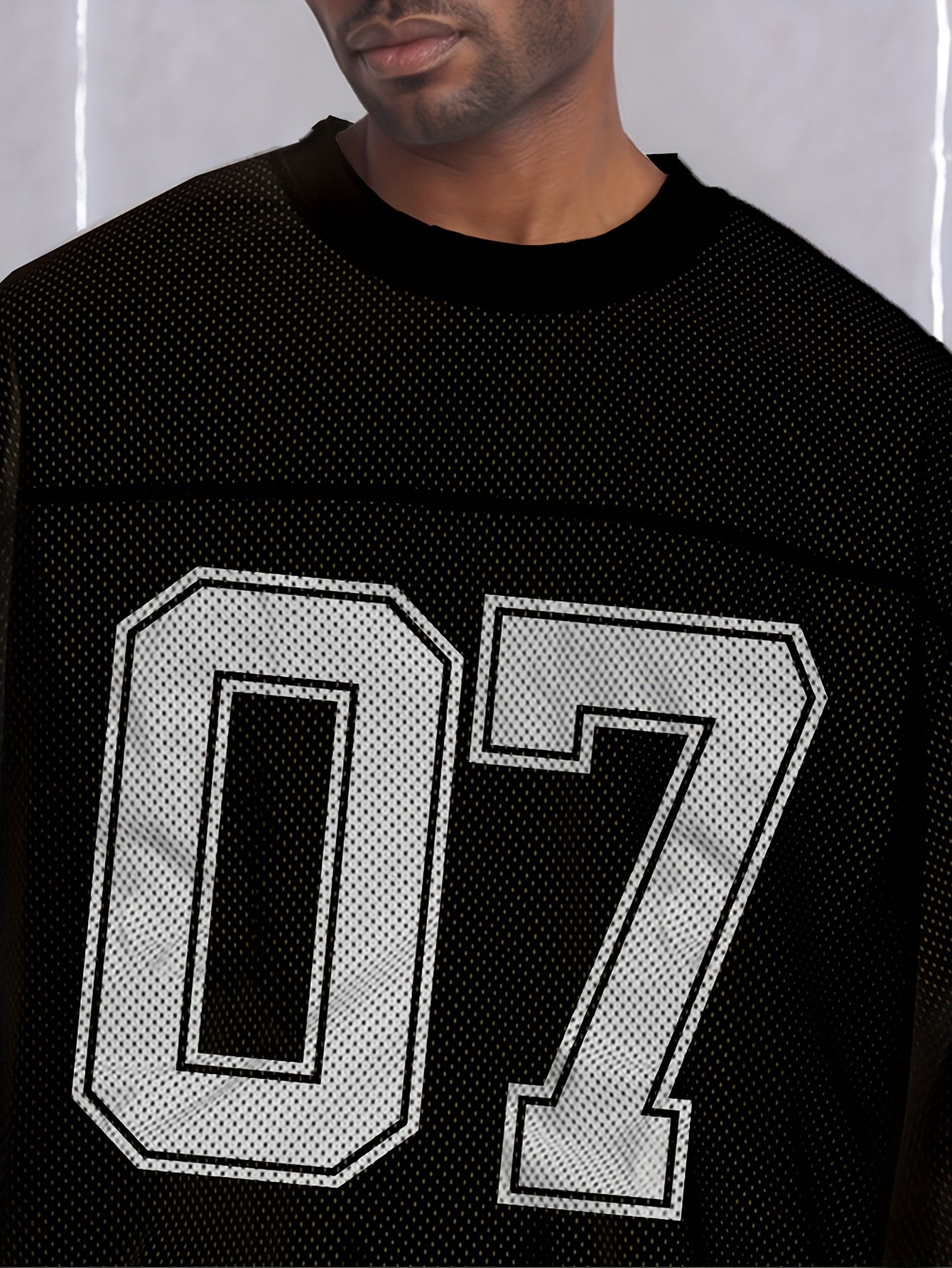 Football Jersey Number 07 - Breathable Mesh Soccer Training Shirt with Numbered Back