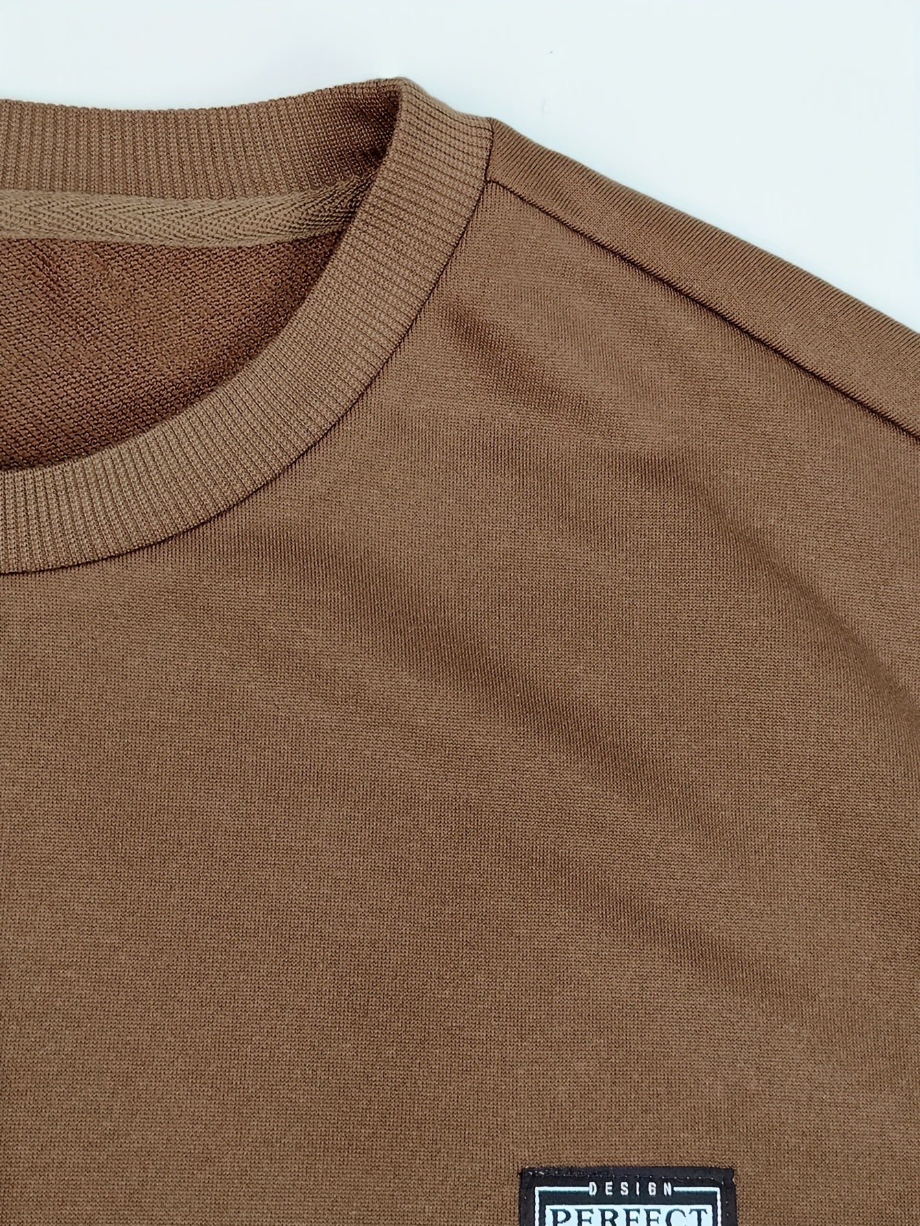 Double-Layer Long-Sleeve T-Shirt for Men, American Chapter Texture Style