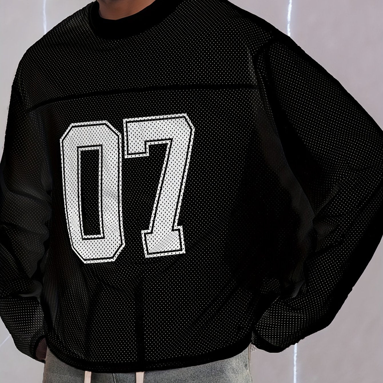 Football Jersey Number 07 - Breathable Mesh Soccer Training Shirt with Numbered Back