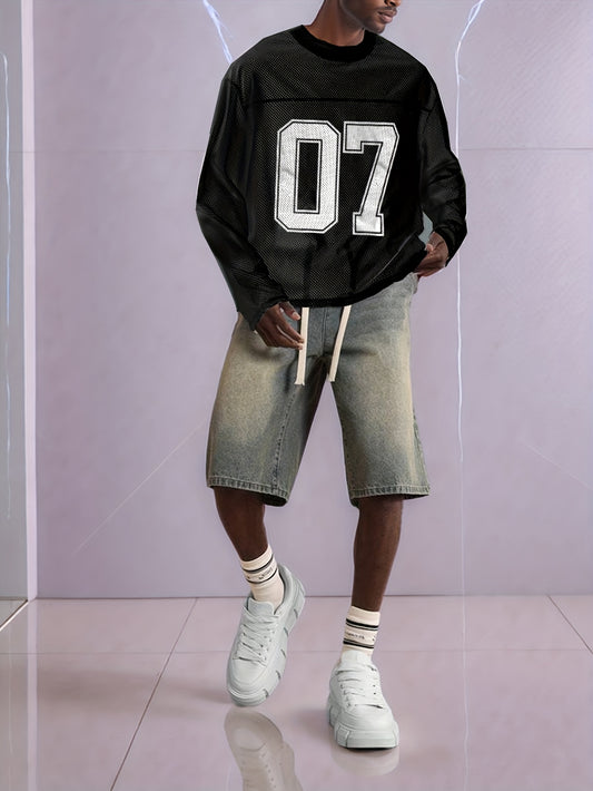 Football Jersey Number 07 - Breathable Mesh Soccer Training Shirt with Numbered Back