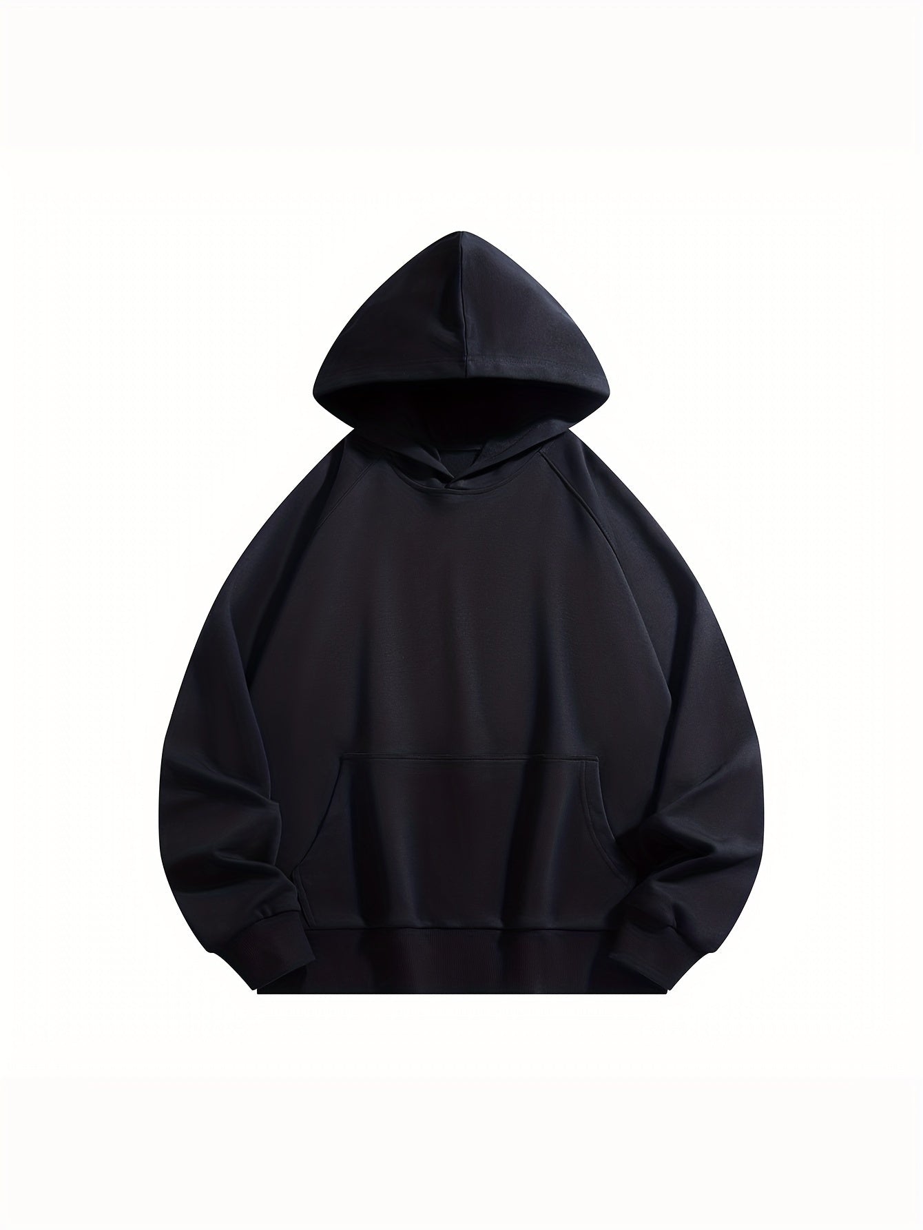 4pcs Solid Color Hoodies with Kangaroo Pocket - Casual & Sporty Men's Pullover Sweatshirts for Fall