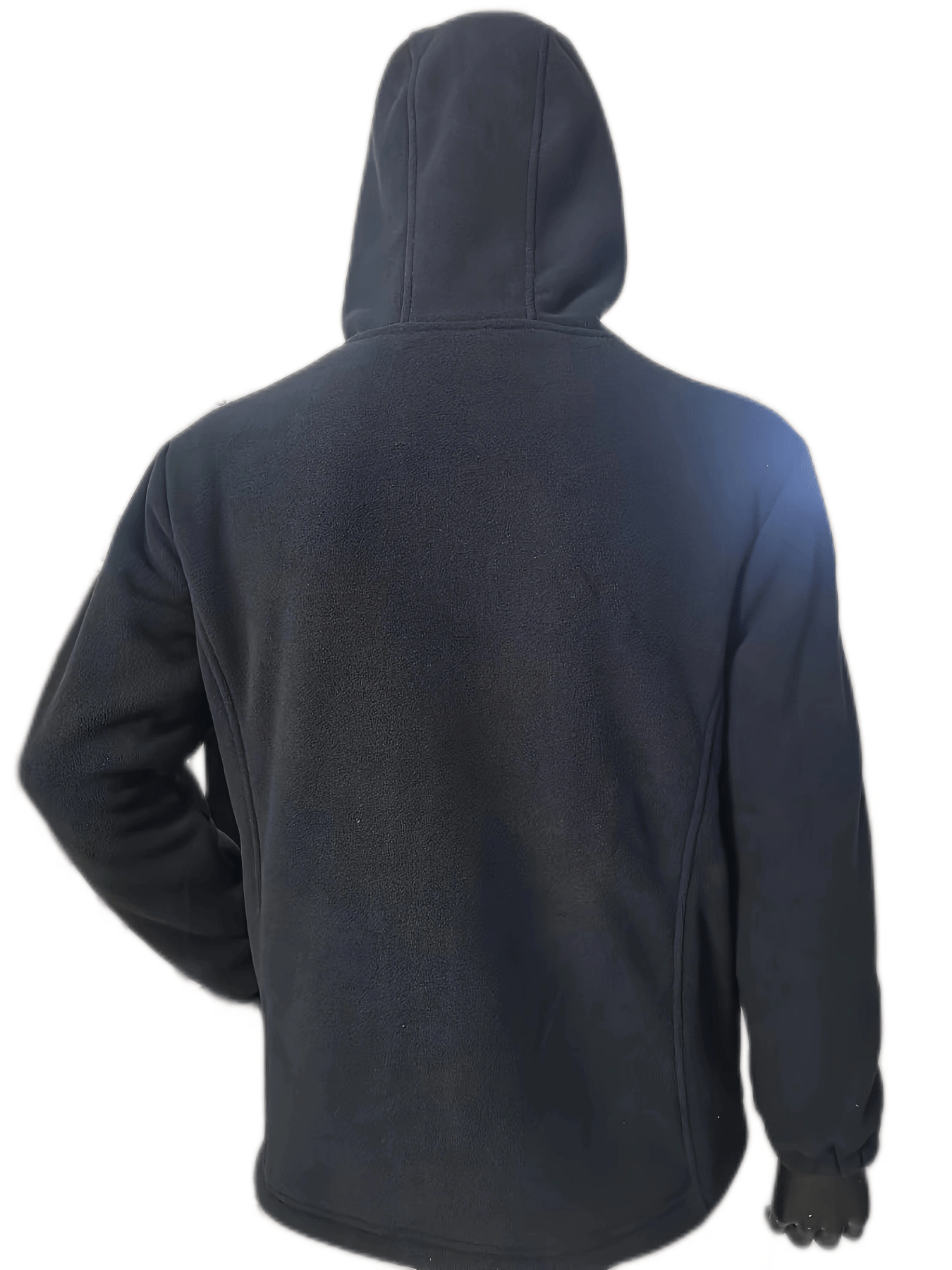 Men'S Casual Hooded Jacket, Polyester Long Sleeve Zip Up Hoodie with Pockets