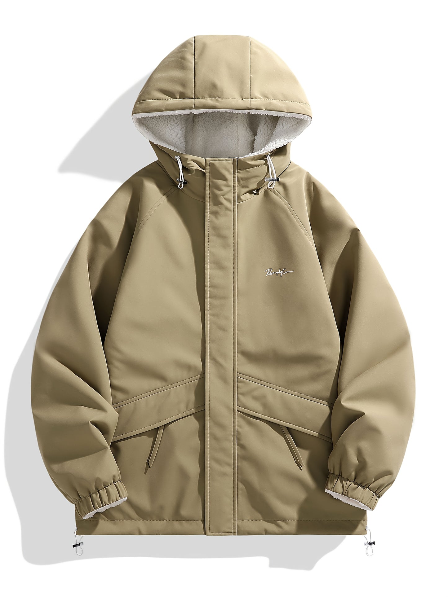 Men's and Unisex Reversible Hooded Jacket - Zip Closure, Flap Front Design