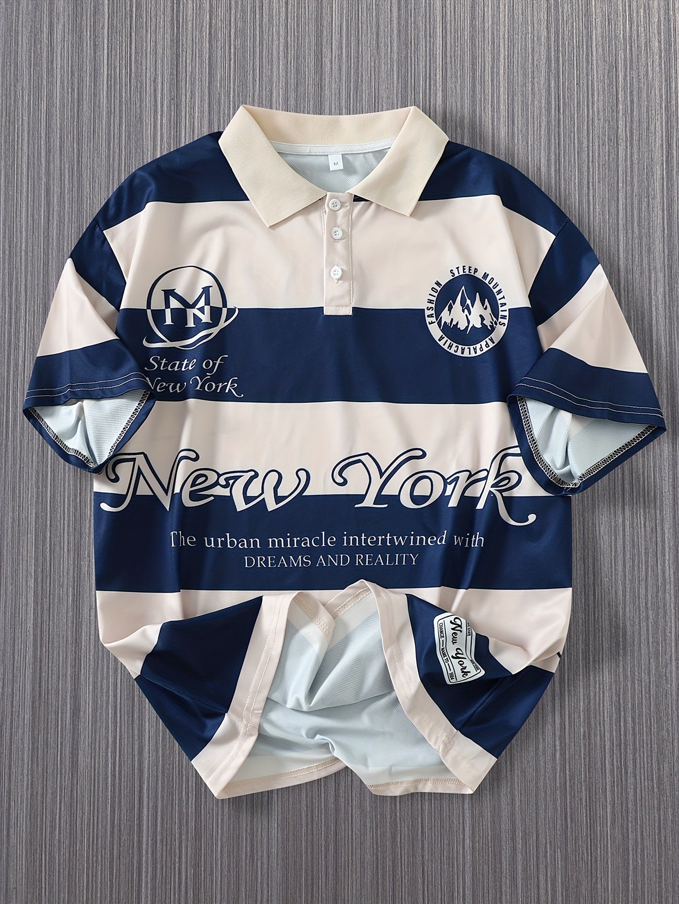 The 2025 New Blue And White Striped Short-Sleeve Polo Shirt Features a Stylish Collar Design