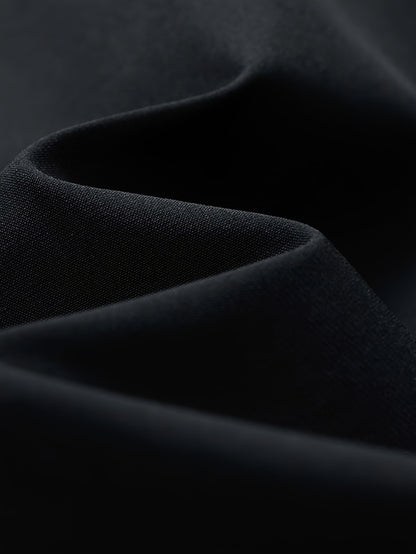 Men's Heavy-Duty Windproof Jacket - Full-Zip Hooded Windbreaker with White Stripe Collar & Cuffs