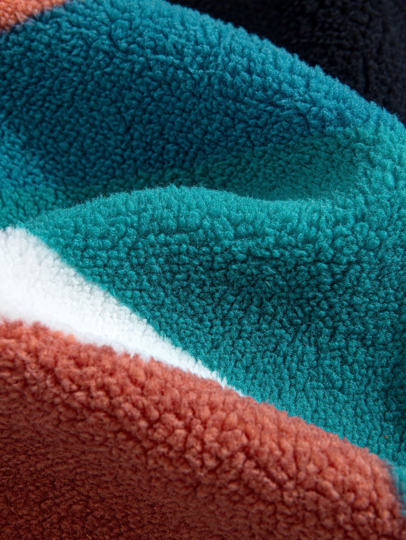 Men's Turquoise BlueHand Washable Winter Clothing with Stand Collar & Contrast Color Block Design