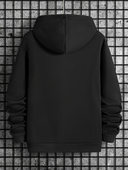 Men's 4pcs sweater set, new style with Tatoris print, fashionable and casual, drawstring hooded sweater