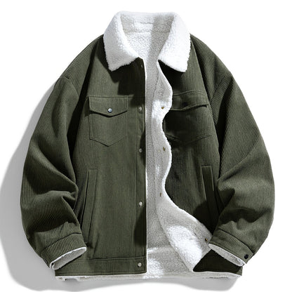 Men's Plush Corduroy Jacket - New Autumn