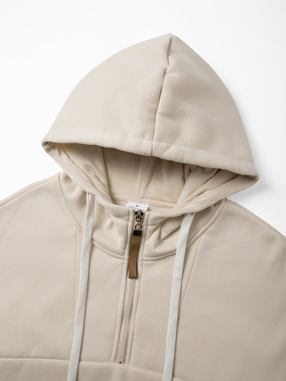 4pcs Men's Casual Patchwork Hooded Pullover Sweatshirt