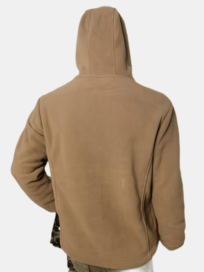 Men'S Casual Hooded Jacket, Polyester Long Sleeve Zip Up Hoodie with Pockets
