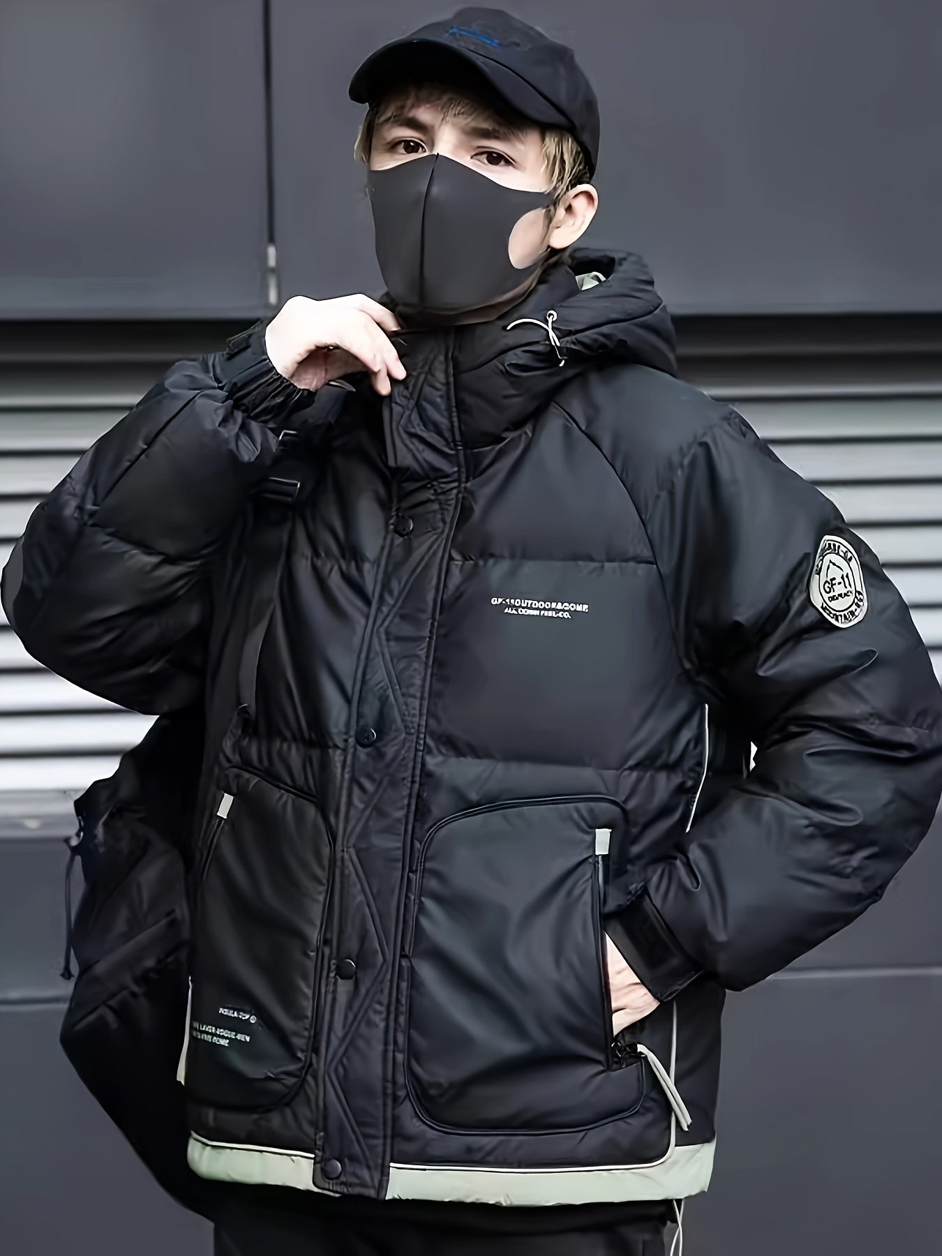 Winter Hooded Jacket Men's Hooded Jacket Winter Thickened Short Workwear Coat Warm Men's Clothing
