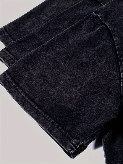 Vintage T-Shirt Retro Classic Vintage Black Washed Short-Sleeve T-Shirt | Essential for Summer