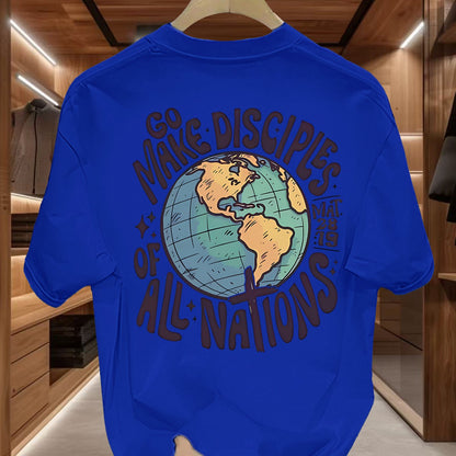 Men's Global Mission T-Shirt - Beige World Peace Tee with \