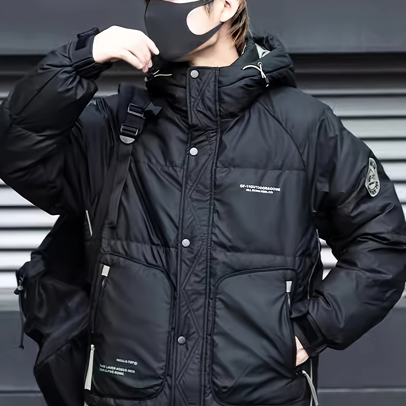 Winter Hooded Jacket Men's Hooded Jacket Winter Thickened Short Workwear Coat Warm Men's Clothing