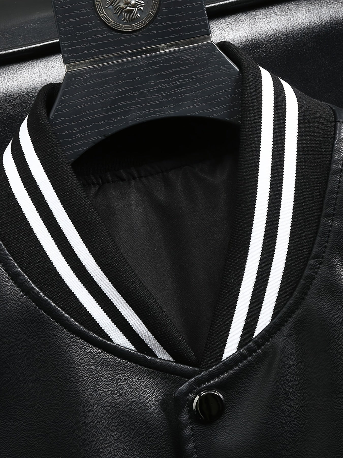 Street Style Varsity Jacket Street Style Men's Black & White Varsity Jacket