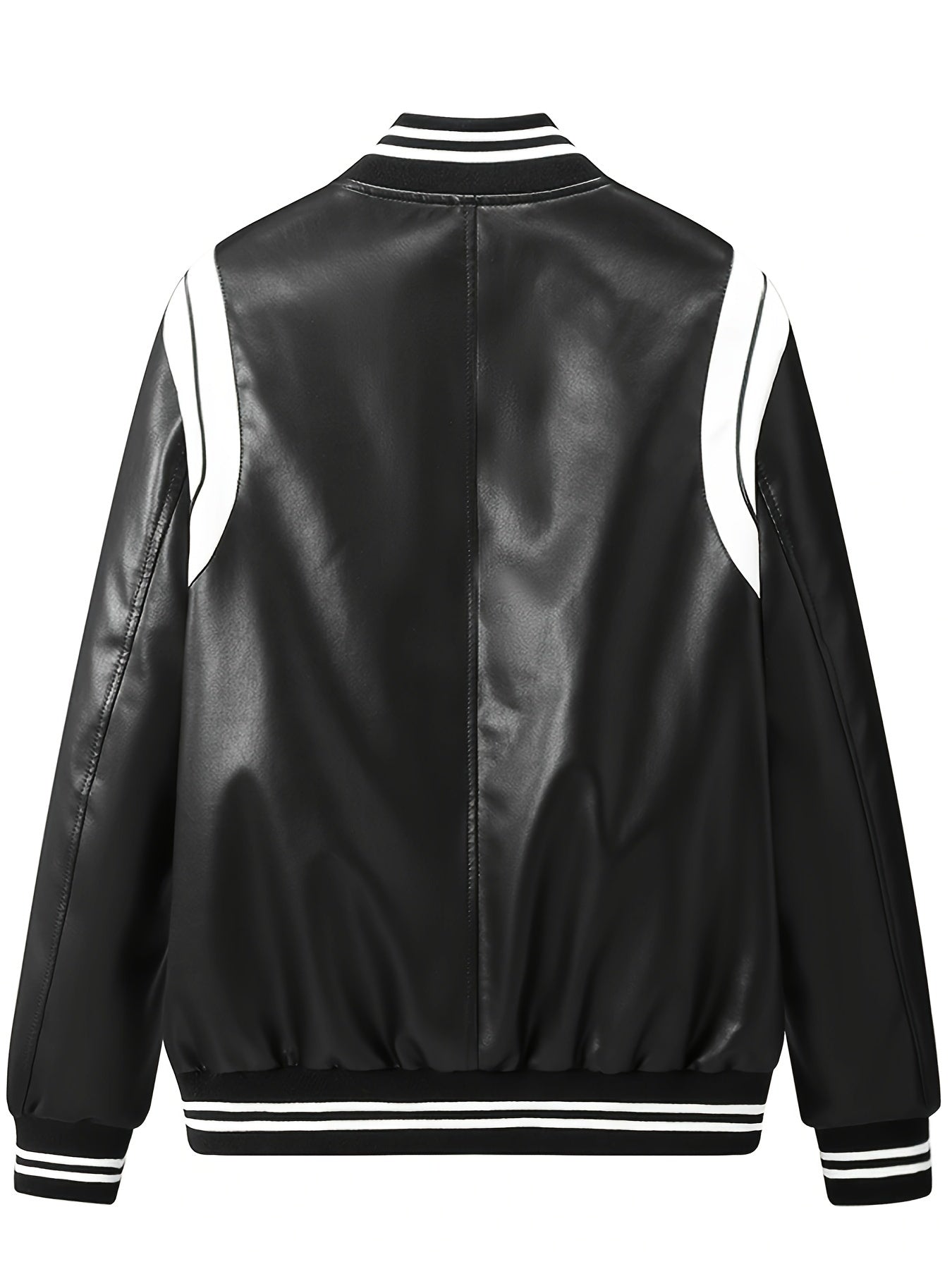 Street Style Varsity Jacket Street Style Men's Black & White Varsity Jacket