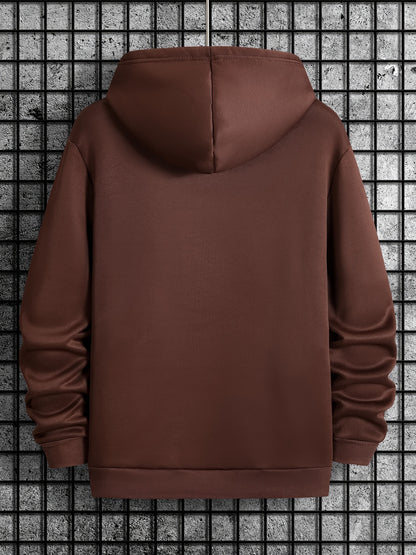 Men's 4pcs sweater set, new style with Tatoris print, fashionable and casual, drawstring hooded sweater