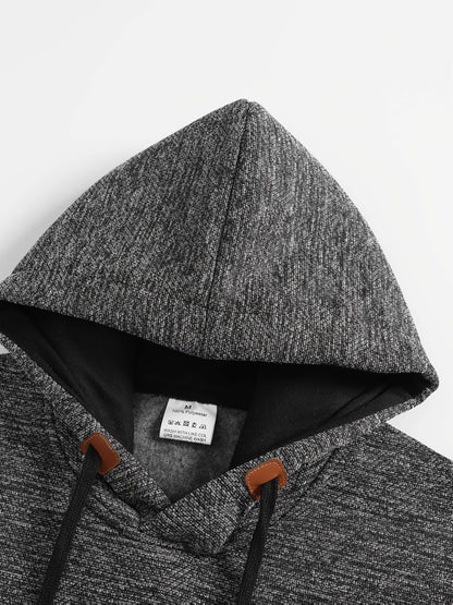 3pcs Men'S Comfortable Hooded Sweatshirts - Soft Plush Pullover with Pockets