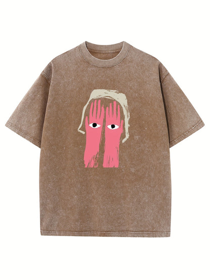 Creative. Funny. Vintage Washed High Quality Cotton Patterned T-Shirt