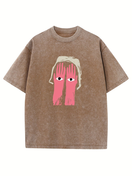 Creative. Funny. Vintage Washed High Quality Cotton Patterned T-Shirt