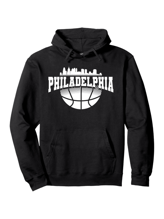 Men'S Vintage Philadelphia Skyline Hoodie - Philadelphia Skyline Graphic Pullover Sweatshirt