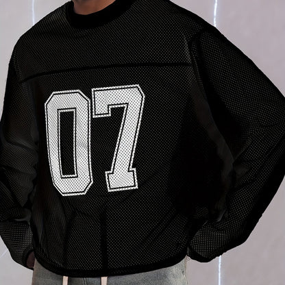 Football Jersey Number 07 - Breathable Mesh Soccer Training Shirt with Numbered Back